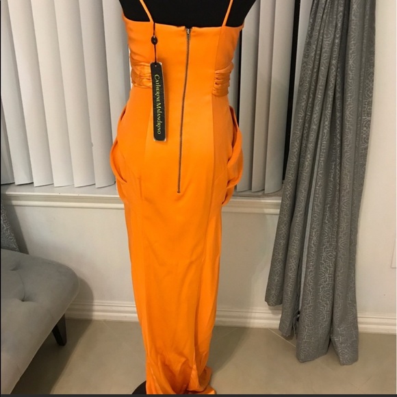 CATHERINE MALANDRINO Collection orange gala dress - Picture 2 of 4